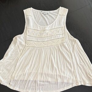 O'Neill Cream Crochet Detail Tank Top M